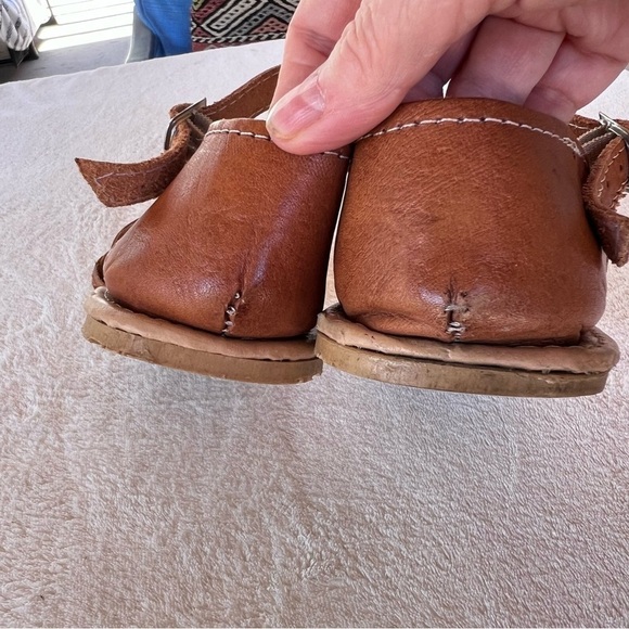 MEXICAN HUARACHES LEATHER BUTTERFLY EMBROIDERED ANKLE STRAP SIZE 8 - Picture 7 of 10